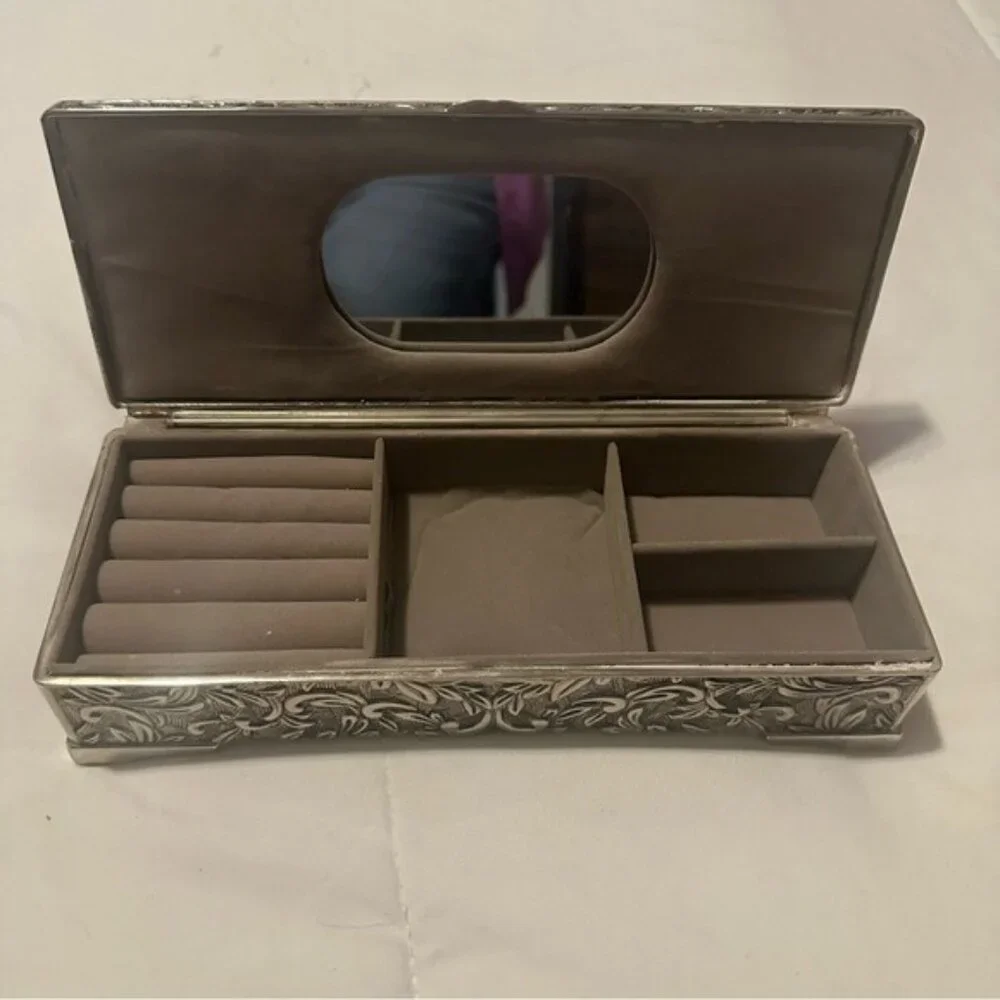 Vtg Godinger Silver 1992 Velvet-Lined Jewelry Box 9x4x2 | Quiet Luxury Decor - Picture 7 of 12